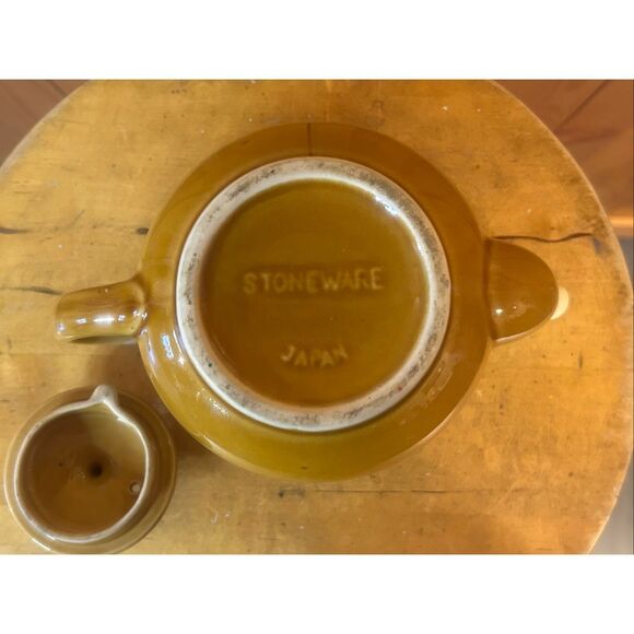 Vintage Earthy Stoneware En Gres Pottery Teapot Japan (5744) - Picture 9 of 10